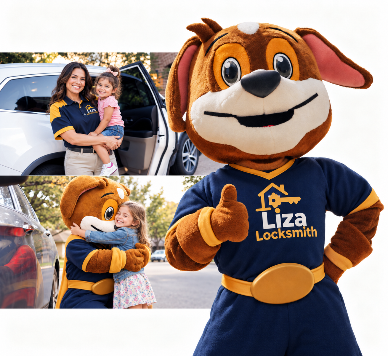 Liza Locksmith child safety support mascot helping Phoenix families
