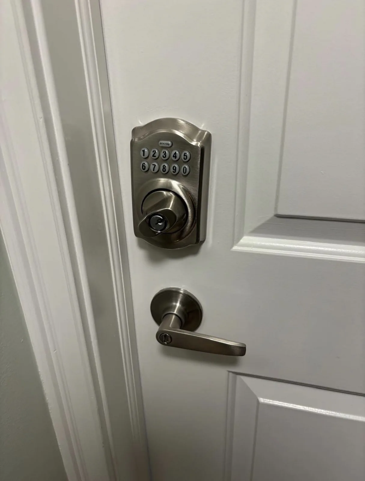 Schlage smart deadbolt installed on a Phoenix front door